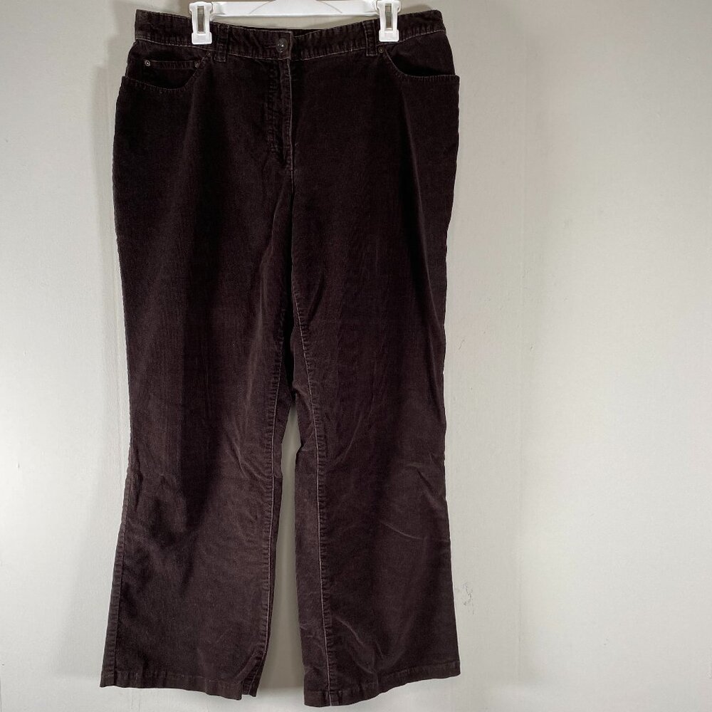 Style & Co. Corduroy Jeans Women's 14 High Rise Brown Casual